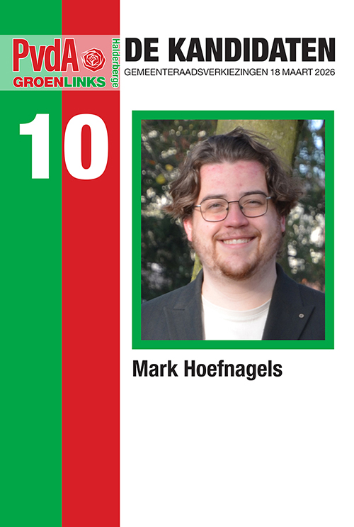 Mark Hoefnagels, de nr.10 op de lijst van PvdA-GroenLinks Halderberge