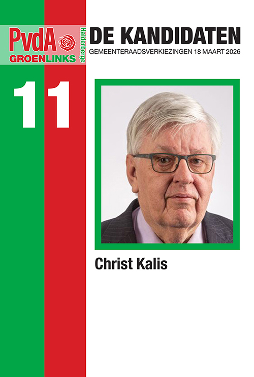Christ Kalis, de nr.11 op de lijst van PvdA-GroenLinks Halderberge