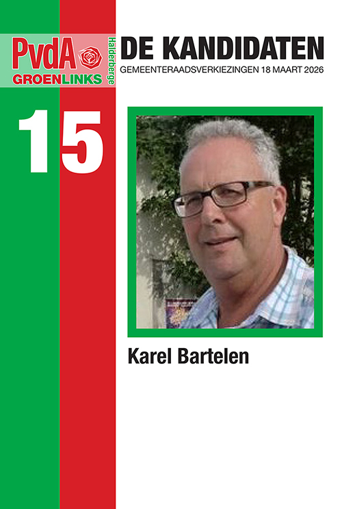 Karel Bartelen, de nr.15 op de lijst van PvdA-GroenLinks Halderberge