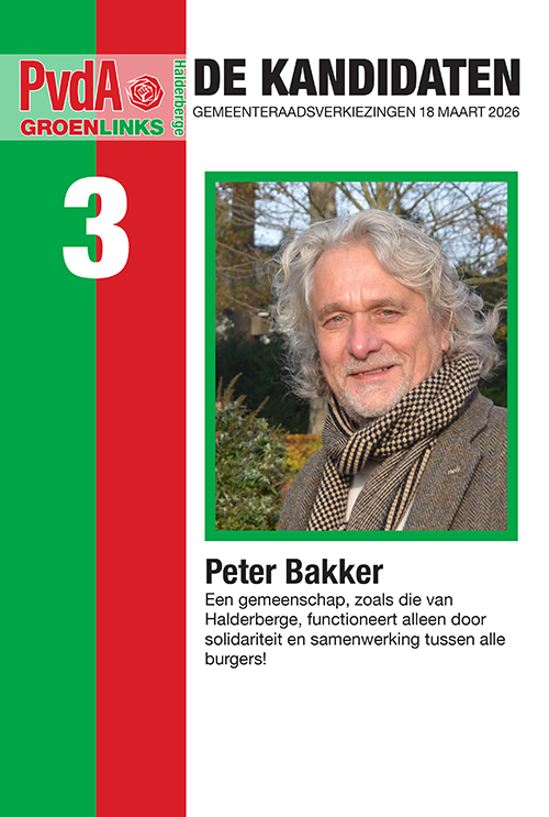 Peter Bakker, de nr.3 op de lijst van PvdA-GroenLinks Halderberge