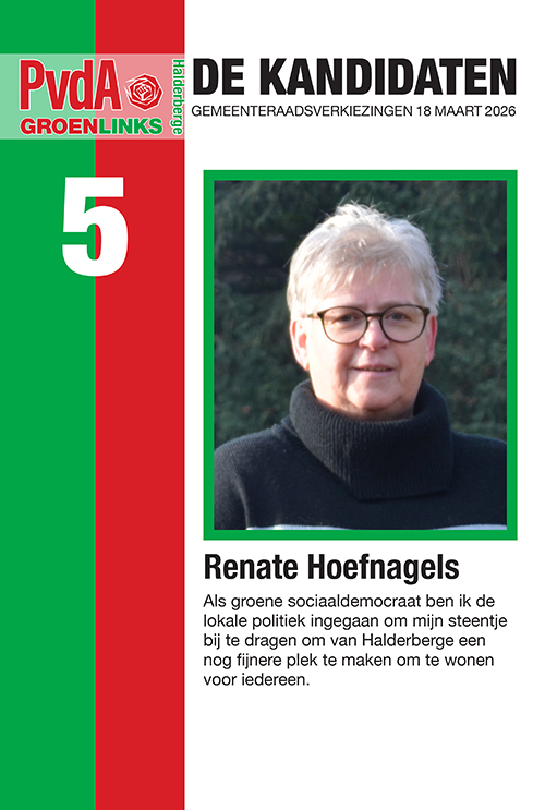 Renate Hoefnagels, de nr.5 op de lijst van PvdA-GroenLinks Halderberge