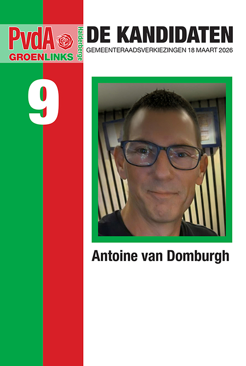 Antoine van Domburgh, de nr.9 op de lijst van PvdA-GroenLinks Halderberge
