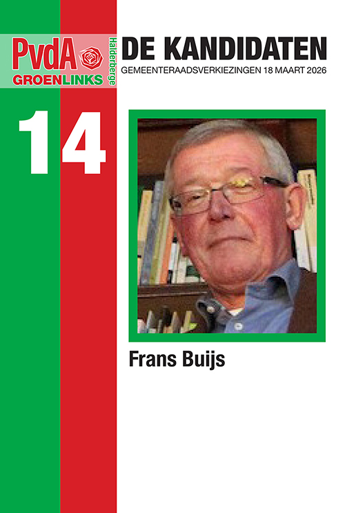 Frans Buijs, de nr.14 op de lijst van PvdA-GroenLinks Halderberge